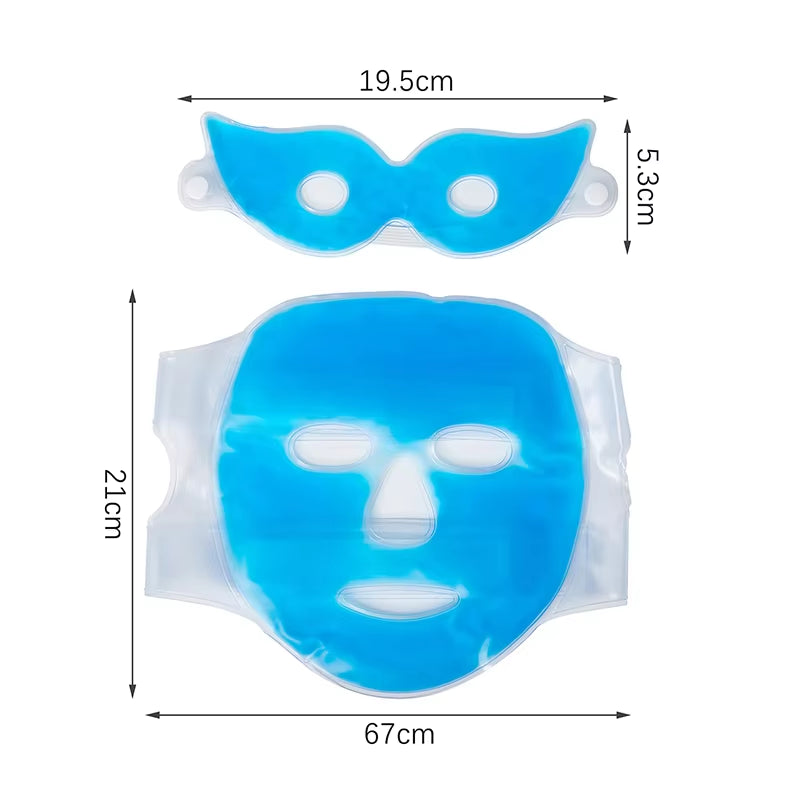 1PC Cold Hot Compress Gel Ice Facial Mask Reduce Face Eye Puffiness Fatigue Relief Relaxation Mask Sleeping Travel Therapeutic